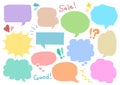 Speech balloon. Various kinds of sets. Vector illustration. Royalty Free Stock Photo